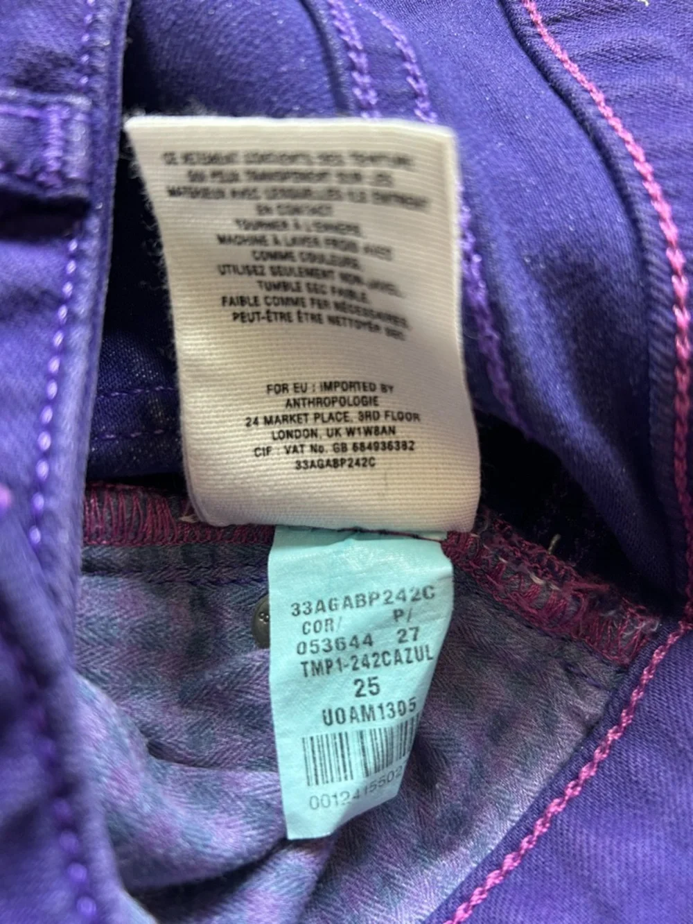 Anthropologie Pilcro and the Letterpress Women's Denim Purple Shorts Size 25 - Picture 8 of 8